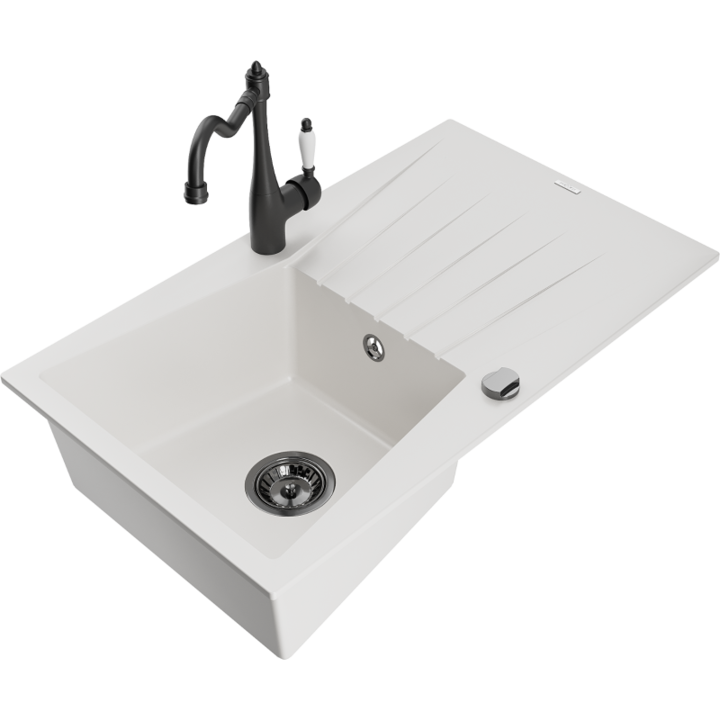 Chiuveta din granit cu baterie, Mexen, 18412, Granit, 775 mm x 180 mm