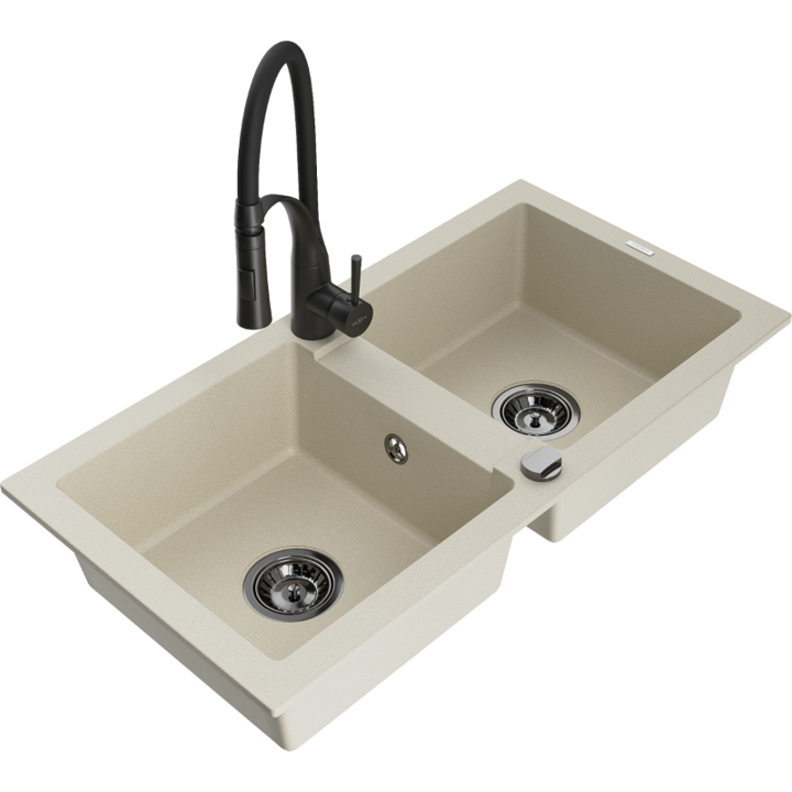 Chiuveta din granit cu baterie, Mexen, 18960, Granit, 820 mm x 151 mm