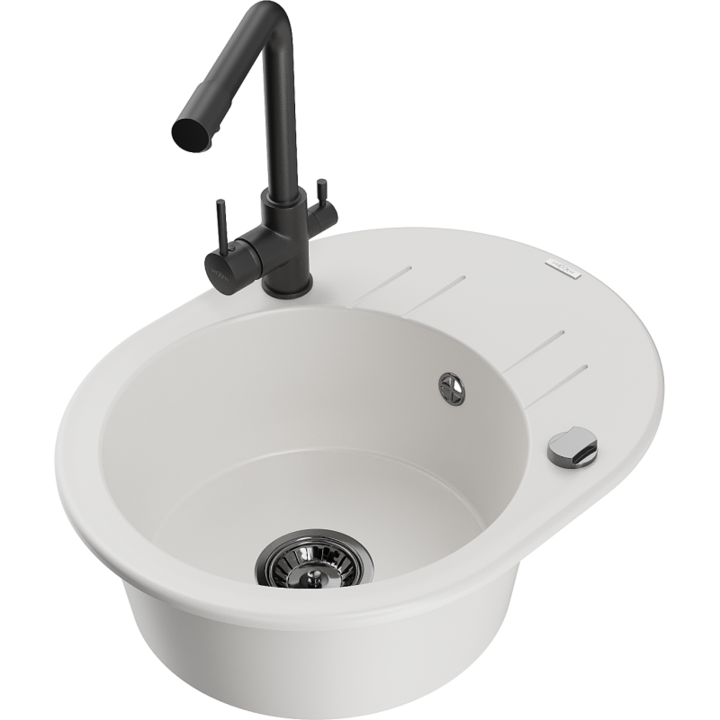 Chiuveta din granit cu baterie, Mexen, 18799, Granit, 586 mm x 180 mm