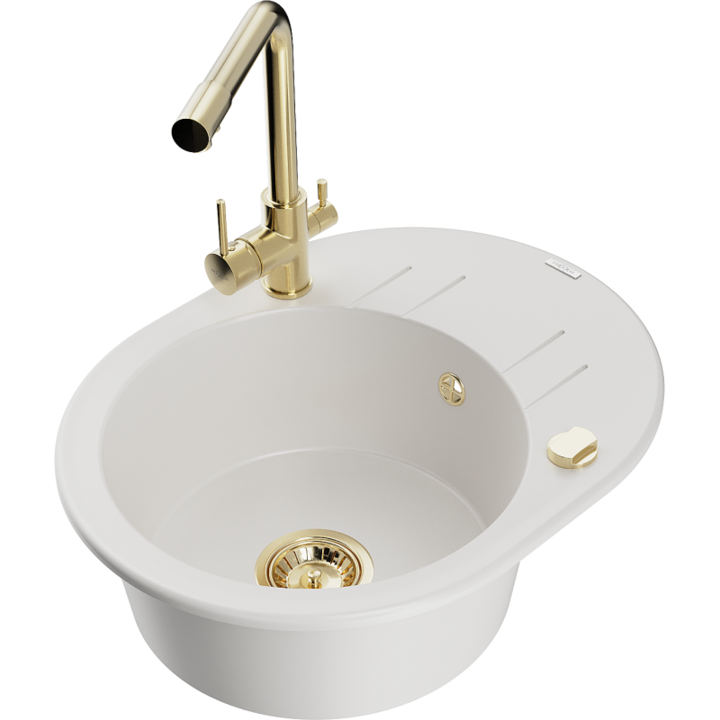 Chiuveta din granit cu baterie, Mexen, 18797, Granit, 586 mm x 180 mm