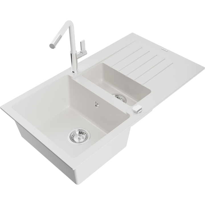 Chiuveta din granit cu baterie, Mexen, 19774, Granit, 900 mm x 180 mm