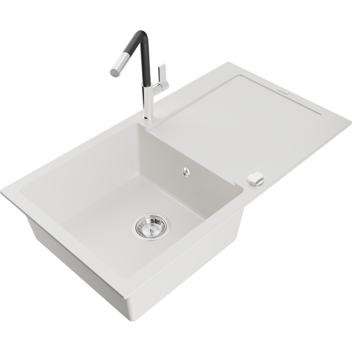 Chiuveta din granit cu baterie, Mexen, 19579, Granit, 900 mm x 180 mm