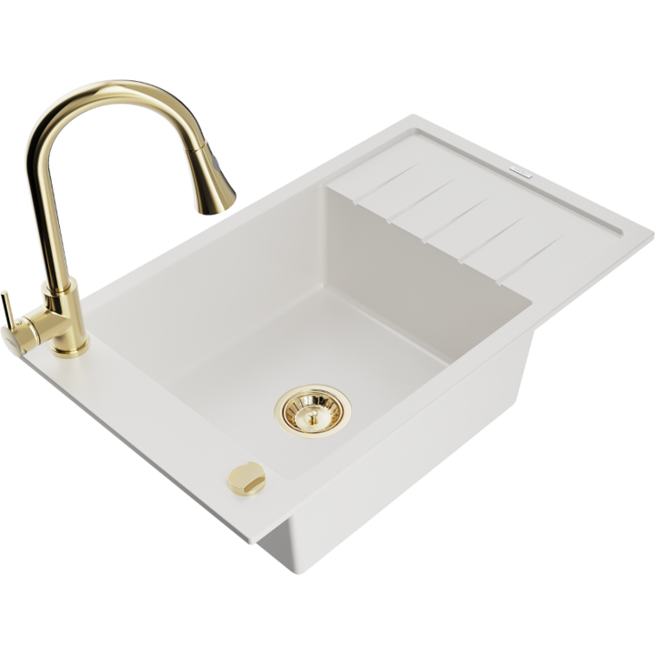 Chiuveta din granit cu baterie, Mexen, 19836, Granit, 795 mm x 190 mm