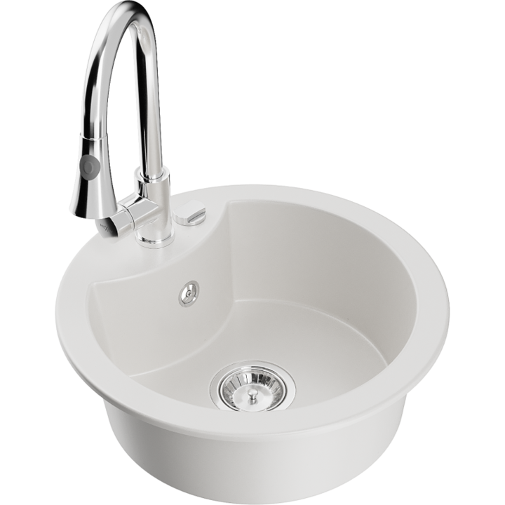 Chiuveta din granit cu baterie, Mexen, 19867, Granit, 488 mm x 157 mm