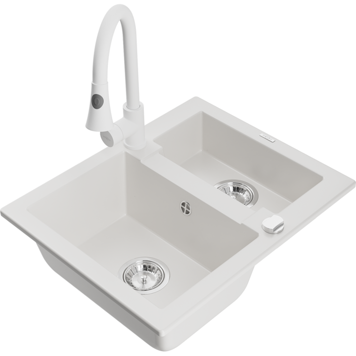 Chiuveta din granit cu baterie, Mexen, 20156, Granit, 582 mm x 162 mm