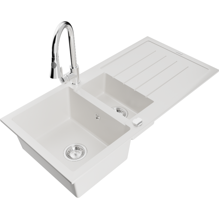 Chiuveta din granit cu baterie, Mexen, 19996, Granit, 1000 mm x 190 mm