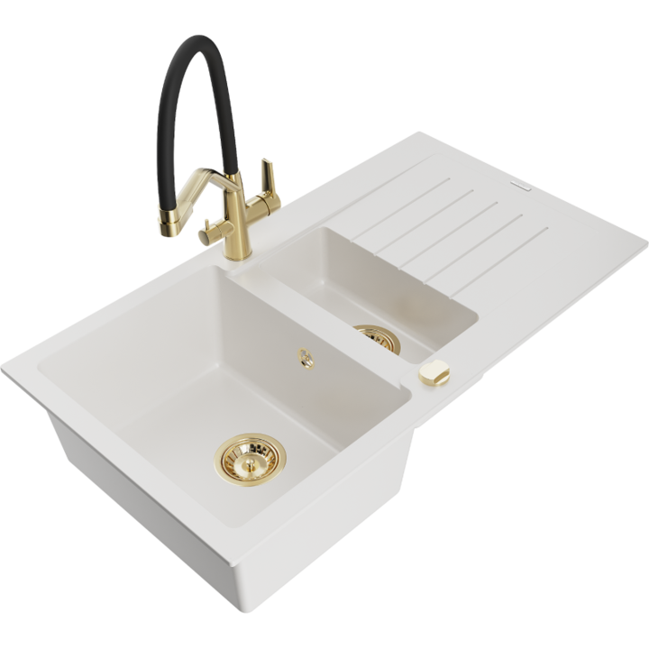 Chiuveta din granit cu baterie, Mexen, 20237, Granit, 900 mm x 180 mm