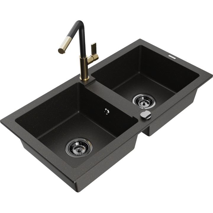 Chiuveta din granit cu baterie, Mexen, 20509, Granit, 820 mm x 151 mm