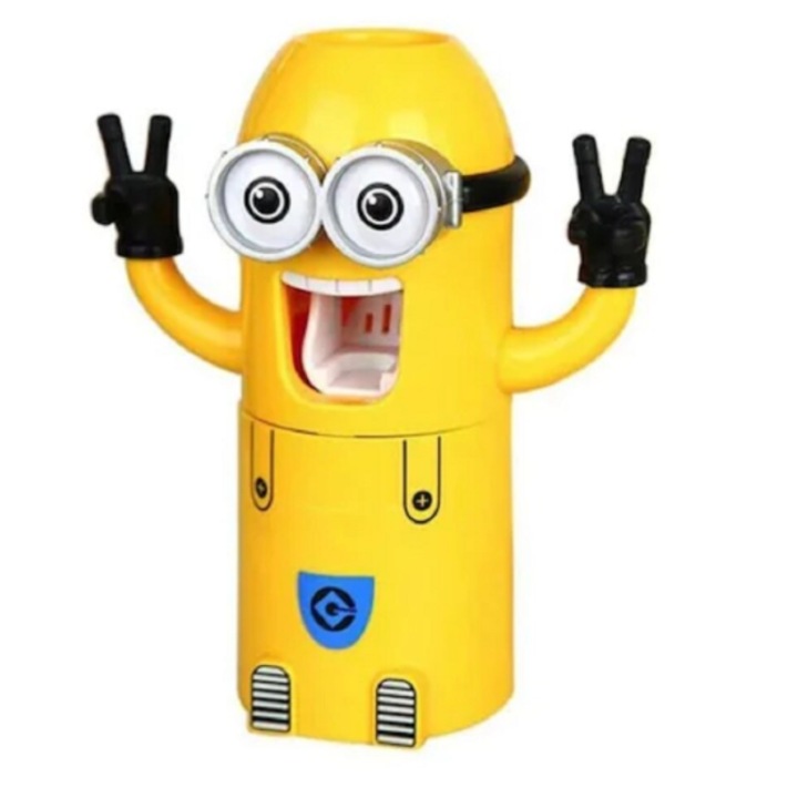 Minions fogkrém adagoló, beépített fogkefe tartóval, ATT®