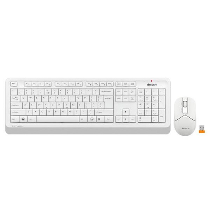 Клавиатура Комплект клавиатура и мишка A4TECH Fstyler FG1012, Безжичен, Бяла FG1012-WH