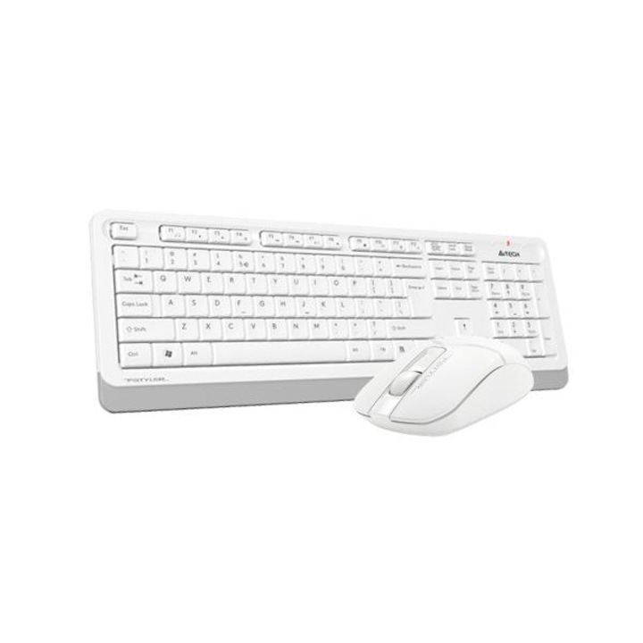 Клавиатура Комплект клавиатура и мишка A4TECH Fstyler FG1012, Безжичен, Бяла FG1012-WH