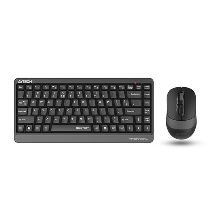 Клавиатура Комплект клавиатура и мишка A4TECH Fstyler FGS1110Q, Безжичен, Сива FGS1110Q-GREY