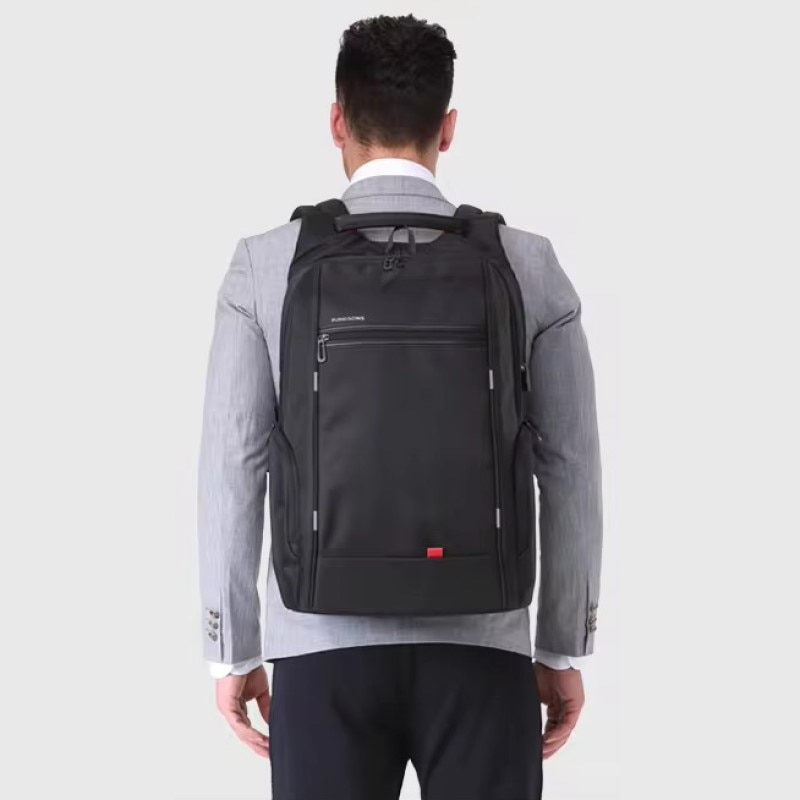 Rucsac laptop 17", cu port de incarcare USB si compartiment antisoc, Kingsons, 37x22x50 cm, Negru