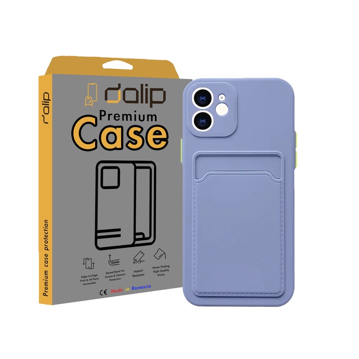 Кейс за iPhone 12 Pro, Dalip Magic Pocket, термопластмасов, лилав