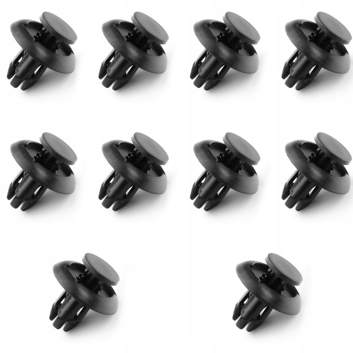 10 darabos rögzítőkapocs készlet, Mazda 3, 6, CX-3, CX-5, CX-9 modellekhez, műanyag, fekete