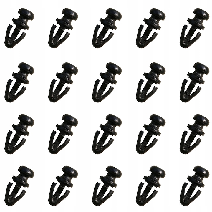 20 db-os rögzítőkapcsos készlet, Ford Mondeo, Escort, Galaxy, Orion, Scorpio, küszöb szalag, műanyag, fekete