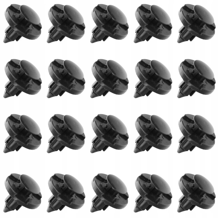 Set 20 bucati clema universala pentru bara protectie si praguri, Nissan Almera Juke Micra Navara Qashqai X-Trail, Mitsubishi ASX Colt Lancer Outlander, diametru de fixare 8 mm