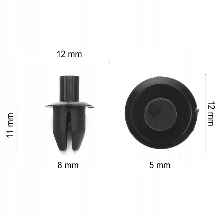 Комплект 10 броя Щипки за фиксиране, За BMW, Opel, Volkswagen, Пластмаса, Черен
