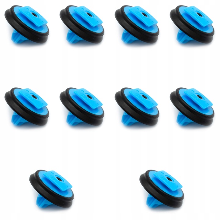 Set 10 Piese Cleme De Fixare, Pentru Fiat, Jeep, Citroen, Peugeot, Banda De Prag, Plastic, Albastru