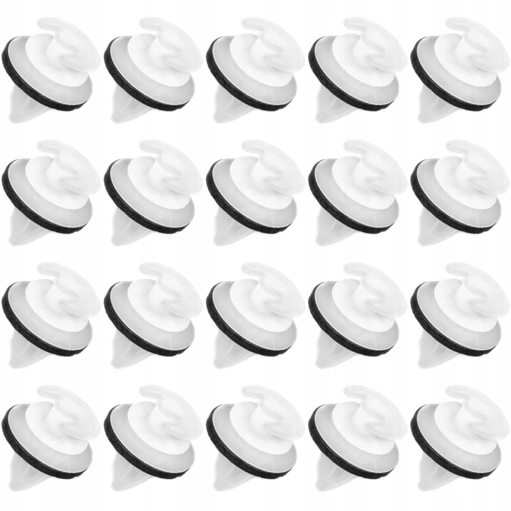 Set 20 Piese Cleme De Fixare, Pentru BMW E36, E46, E90, E34, E39, E65, E38, F01, E84, E83, E53, E71, Z4, Pentru Tapiterie, Plastic, Alb