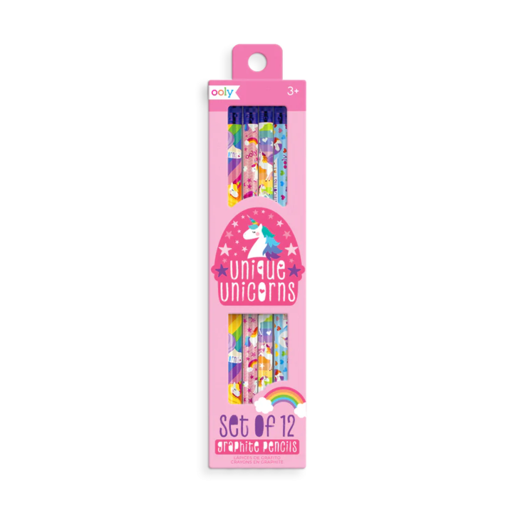 Creioane grafit HB Unique Unicorns - Set de 12