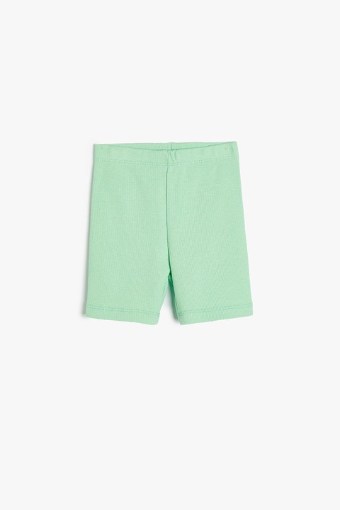 KOTON, Pantaloni scurti cu talie elastica, Verde deschis
