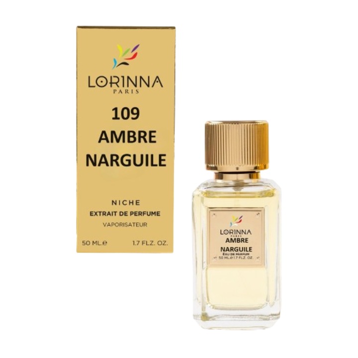 Extract de parfum, Lorinna Paris, Nr.109, Ambre Narguile, unisex, 50 ml
