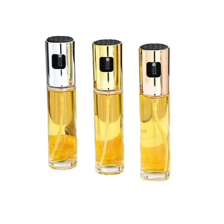 Olaj spray-palack, rozsdamentes acél, három részes készlet, 100 ml