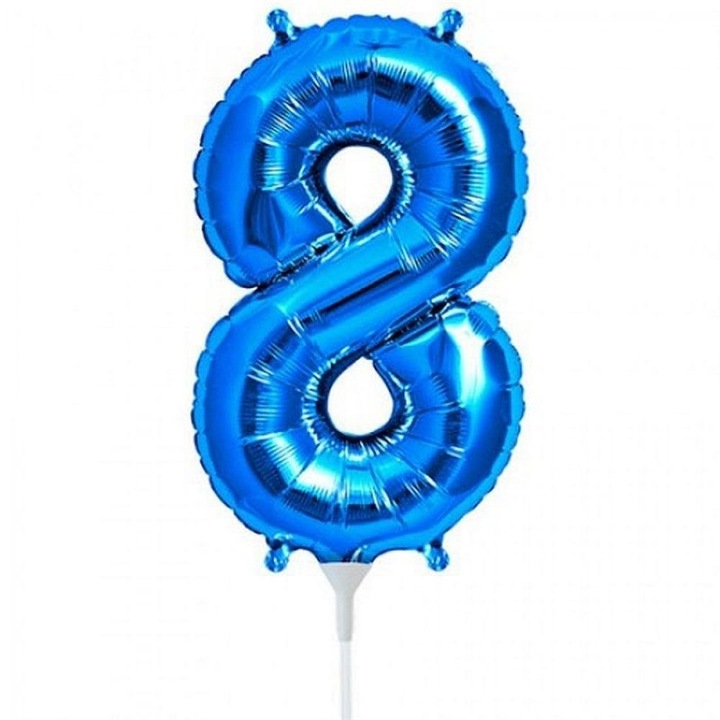 8-as számú fólia lufi kék 41 cm - Q59037