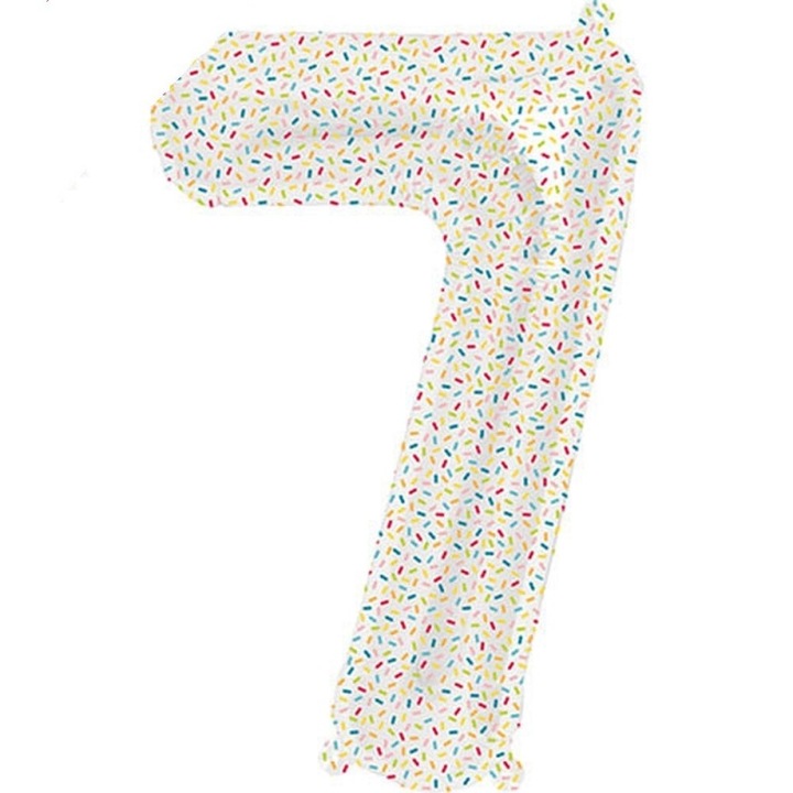 7-es számú konfetti fólia lufi 41 cm - NB01285