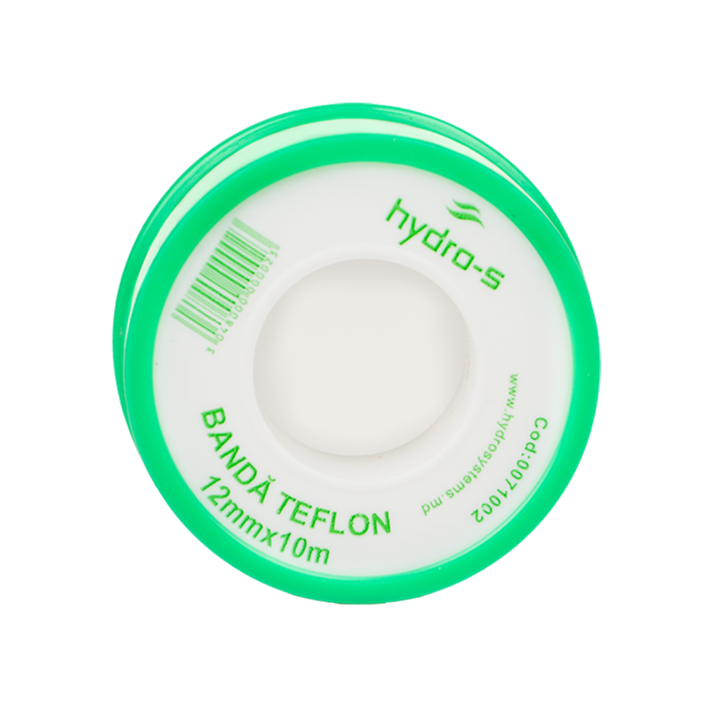 Banda de teflon pentru gaz Hydrostab Hydro-S, 10 m, 12 mm