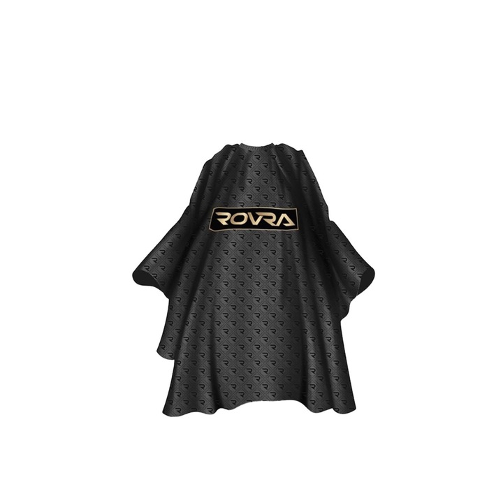 Pelerina coafor/ frizerie Rovra neagra Logo R