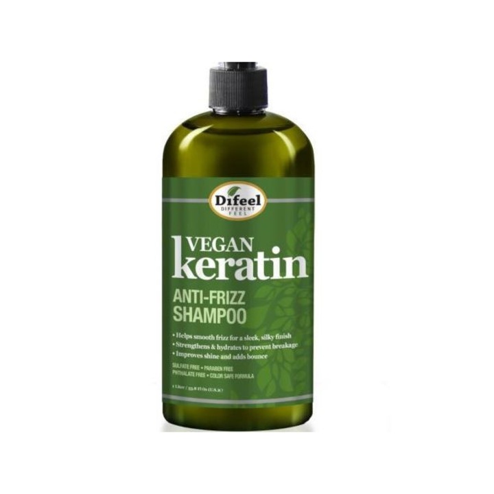 Sampon anti-frizz cu keratina vegana, Difeel, 354.9 ml