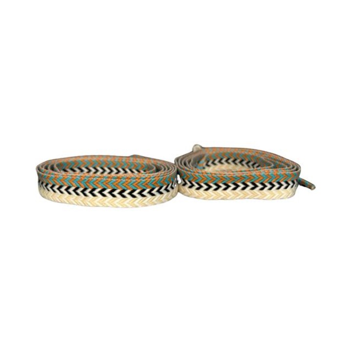 Set 2 sireturi plate,140 cm, Bej-Multicolor