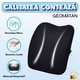 Perna Lombara Mare, GEOMATAN®, pentru scaun de birou sau masina, Spuma cu memorie, Ergonomica, Previne durerea, Suport pentru tot spatele si dimensiune ideala 42x35x8 cm, Negru