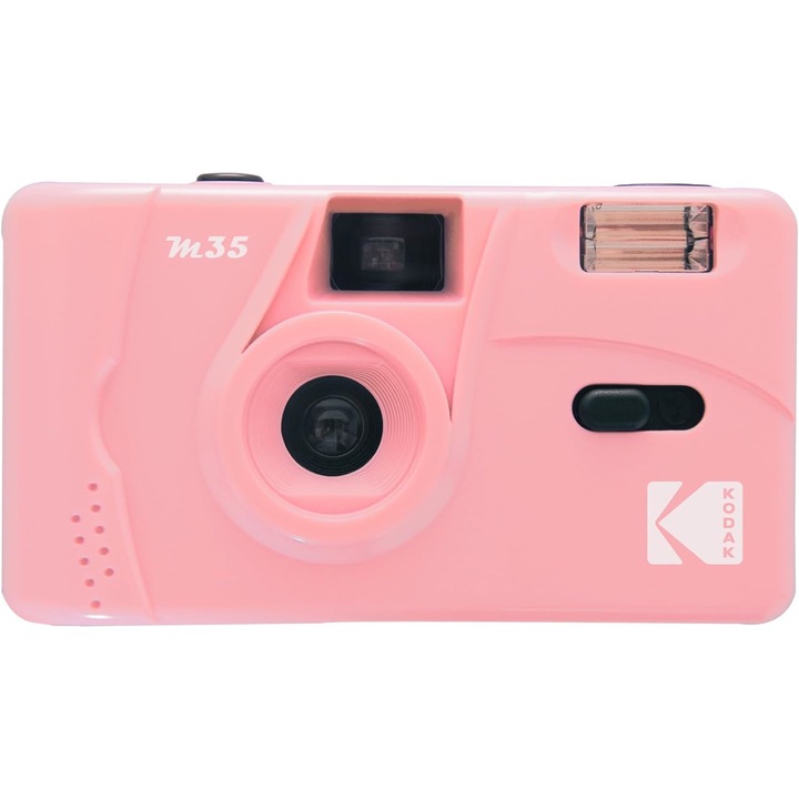 Фотоапарат Kodak M35 за многократна употреба с 35 мм филм, вградена светкавица, розов