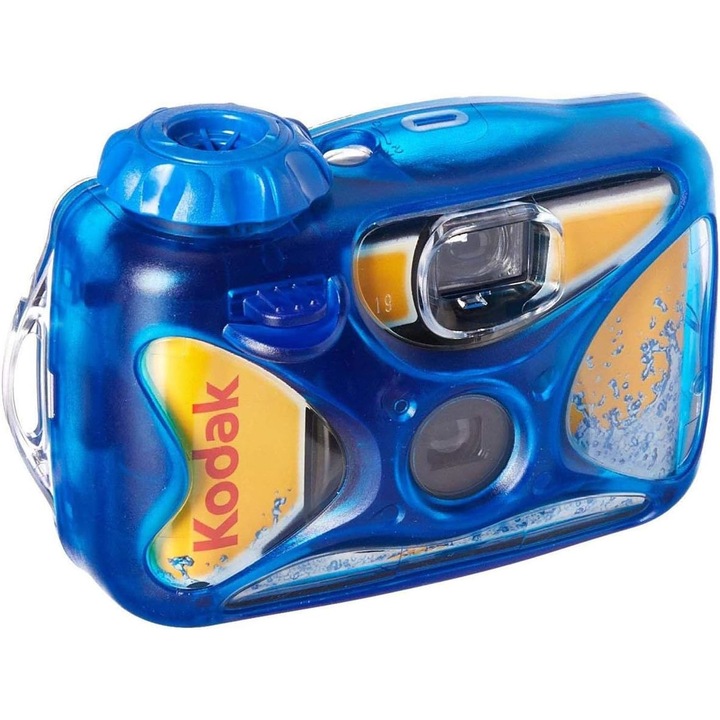 Спортна камера за подводни снимки Kodak за еднократна употреба, ISO 800, включва 27-кадров филм Kodak Ultra Max 800