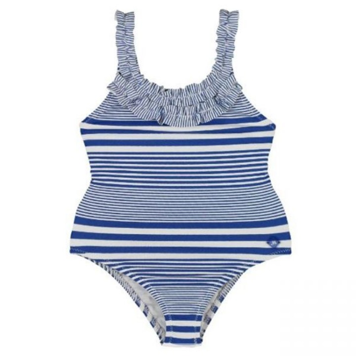 Costum de baie intreg (3752) cu dungi, Albastru/Alb, Mayoral, Alb/Albastru