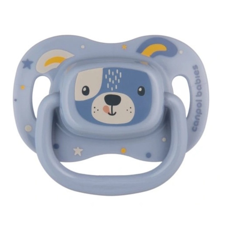 Canpol Babies Szilikon Szimmetrikus Pacifikátor 0-6 Hónap 1 Db, Cute Animals blue 34/924_blu