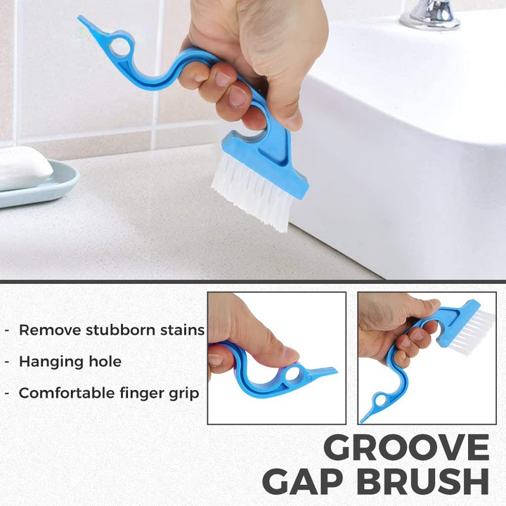 WALALLA Комплект инструменти за почистване на жлебове за прозорци, 3 почистващи препарата за релси за прозорци, 2 ръчни инструмента за почистване на жлебове, 2 четки за почистване на кофа за смет, 6 кърпи за смяна