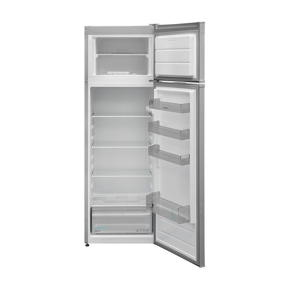 Frigider cu doua usi SHARP SJ-FTB03ITXLE, 243 l, Fruit&VegZone, Clasa E, H 160 cm, Inox