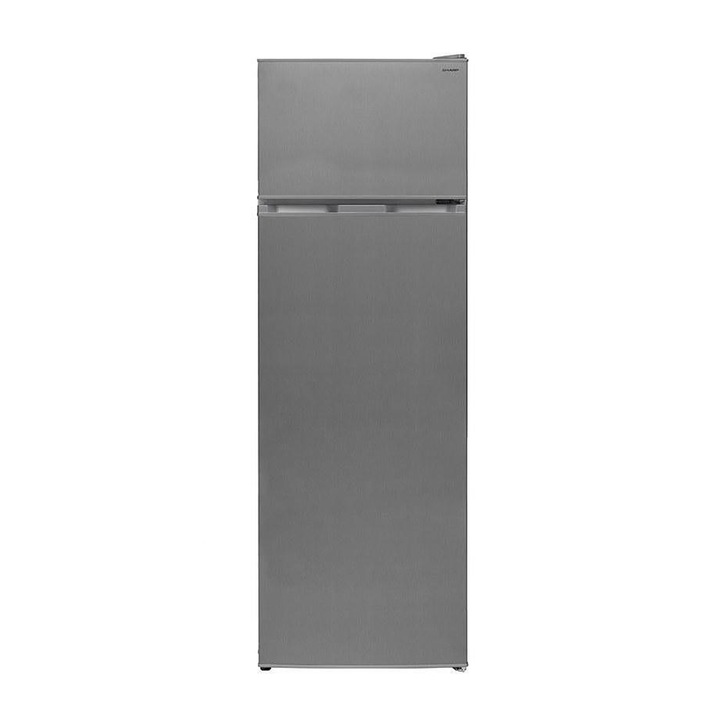 Frigider cu doua usi SHARP SJ-FTB03ITXLE, 243 l, Fruit&VegZone, Clasa E, H 160 cm, Inox