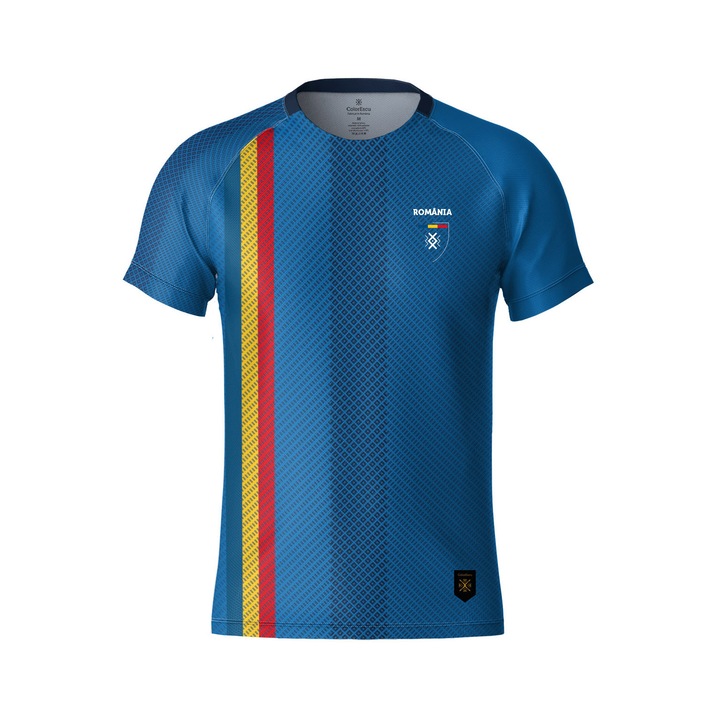 Tricou Tricolor, material tehnic sport, barbat, culoare albastra, CS31 2685