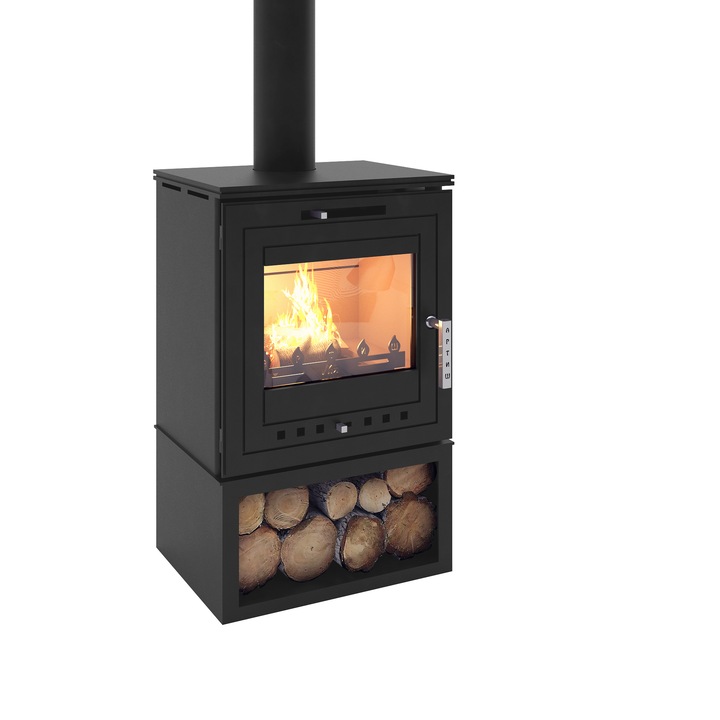 ECO Kandalló, Artish Plus, 6kw, Fekete metál