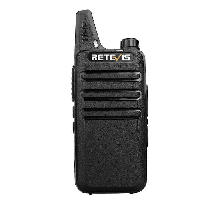 Statie radio portabila emisie receptie, Walkie Talkie, radio comunicare, 8 canale, display LCD, portabilitate mare, acces simplu, negru