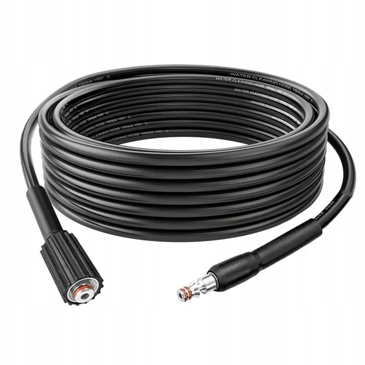 Furtun de inalta presiune Rosfix, 10m, Click-M22, Nylon, PVC, pentru aparate de spalat Parkside