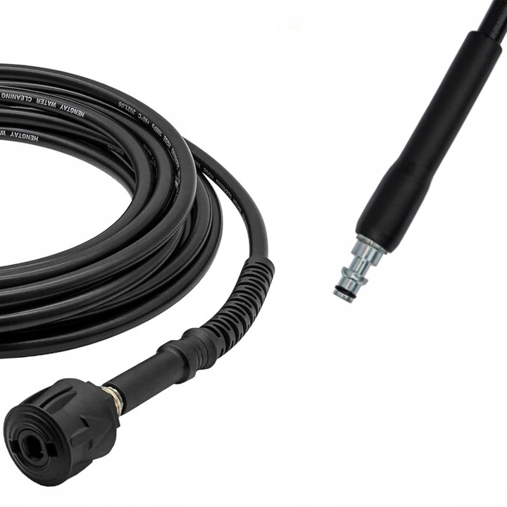 Tömlőhosszabbító Rosfix nagynyomású mosókhoz, Quick Connect, 10m, kopásálló, 200 Bar, Fekete