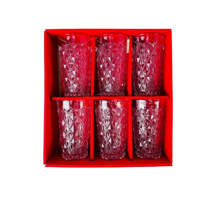 Комплект от 6 стъклени чаши, прозрачни, 250ML-Concept E Efrall