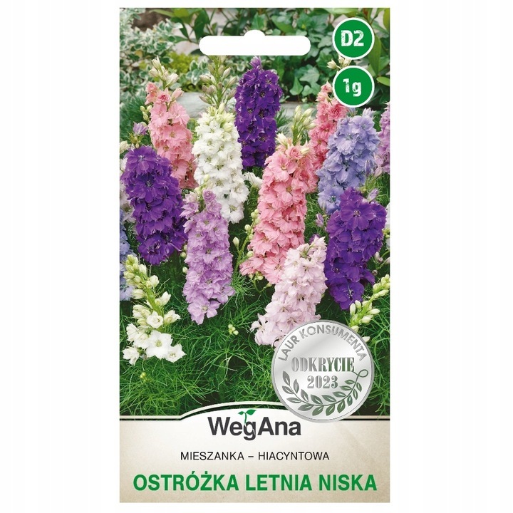 Seminte de gradina, Amestec seminte delphinium low Hyacinth, WegAna, 1g, calitate superioara, seminte premium, seminte de top