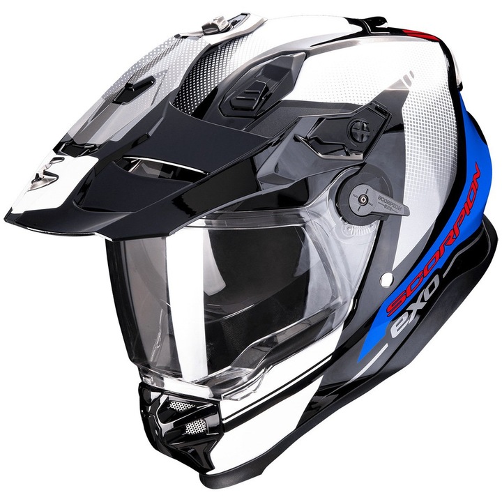 Мотоциклетна каска Enduro / Adventure Scorpion ADF-9000 Air Trail Black / Blue / White размер M